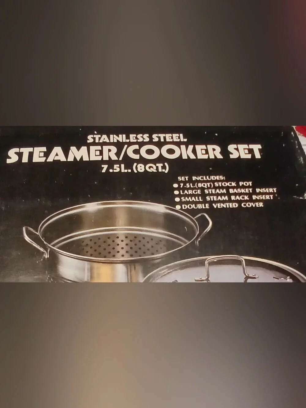 Vintage Korean-Made Stainless Steel Steamer/Cooker (8 quart)
